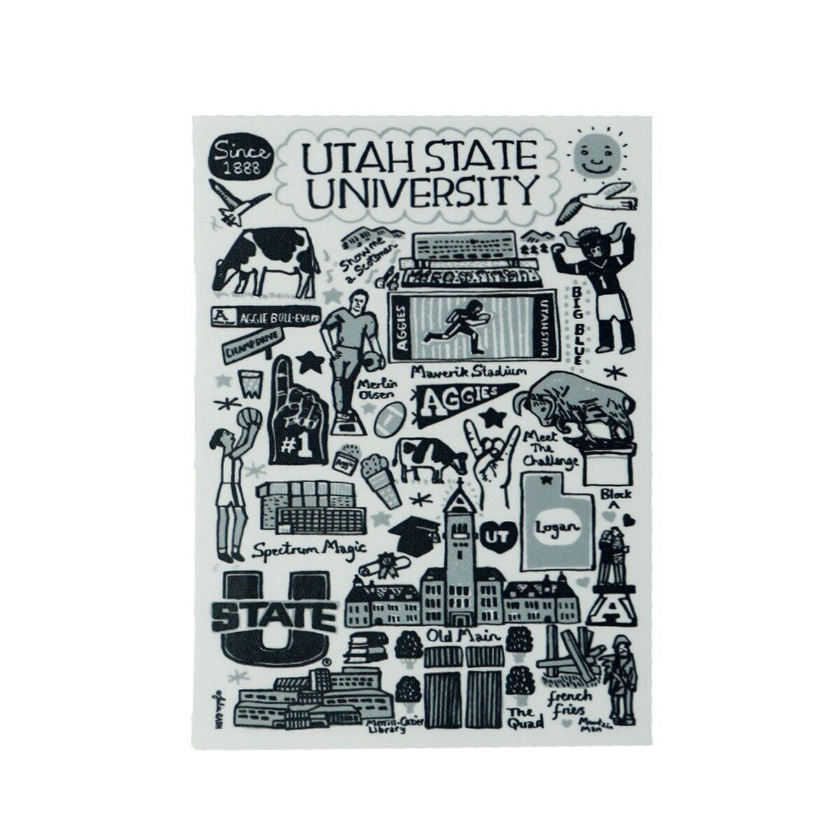 Julia Gash Utah State Vinyl Sticker
